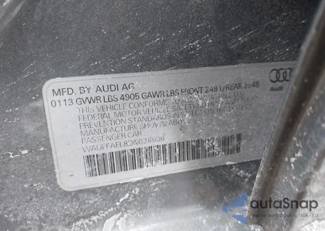 2013 Audi A4 2.0T Premium z USA, uszkodzony, nr VIN WAUFFAFL8DN036606